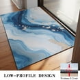 thumbnail image 3 of Blue White Gold Marble Pattern Door Rugs,Washable Non Slip Door Mats Indoor,Decorative Door Mats,Entry Mat Indoor for Entrance,Bedroom,Kitchen,Bathroom,20"x32", 3 of 6