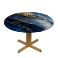 thumbnail image 3 of WYYP Wave Brush Strokes Round Table Cover 100% Polyester Waterproof Resistant Fabric White, 3 of 8