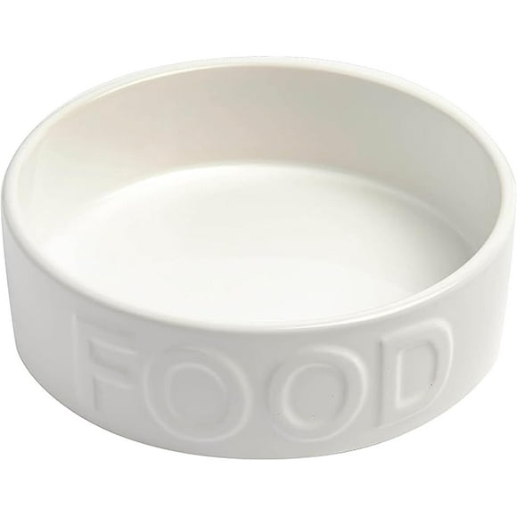 SHIQI-Park Life Ceramic Pet Bowls \u2013 Food Water Bowls for Dogs and Cats - Cute Pet Bowl for Small Medium and Large Size Dogs and Cats - Puppy Bowls (Medium, White)