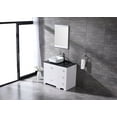 thumbnail image 3 of Wonline 24" White Bathroom Glass Top Standard Vanity Cabinet and Mirror Vanity Set with 22"Sink, 3 of 5