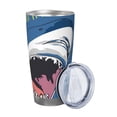 thumbnail image 2 of Salouo Great White Shark Print 20oz Tumbler with Lid,Stainless Steel Vacuum Insulated Tumbler Durable Insulated Coffee Mug Thermal Cup with Splash Proof Sliding Lid-Straw Two-piece Set, 2 of 8