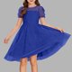 thumbnail image 2 of Vestido Largo Casual Vestido Casual de Polka de Moda para Niños con Falda de la Princesa de Manga Corta de Malla Y Falda de Gasa de Malla Vestido de la Princesa Del Bebé, 2 of 6