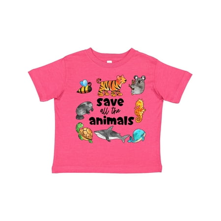 

Inktastic Save All the Animals- Cute Gift Toddler Boy or Toddler Girl T-Shirt