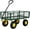 Dark Green, variant on QinaQin Steel Garden Wagon Cart on Wheels,Outdoor Metal Yard Utility Wagon Carts with and Mesh Removable Sides and 180°Rotating Handle,Dark Green
