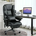thumbnail image 5 of Executive Office Chair With Footrest-6 Point Massage & heated , High Back PU Leather & ergonomic Lumbar Support, 5 of 9