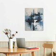 thumbnail image 2 of COMIO Black White Blue Gray Abstract Wall Art Modern Home Office Canvas Painting Decor Framed Ready to Hang, 2 of 4