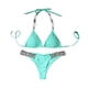 thumbnail image 2 of de de 2 piezas para mujer, de , con cuello halter triangular, de con de imitación , L Yinane Traje de bikini de mujer, 2 of 8