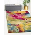 thumbnail image 1 of Unique Loom Estrella Collection Colorful, Abstract, Watercolor, Modern, Eclectic Area Rug, 5 x 8 ft, Multi/Beige, 1 of 2