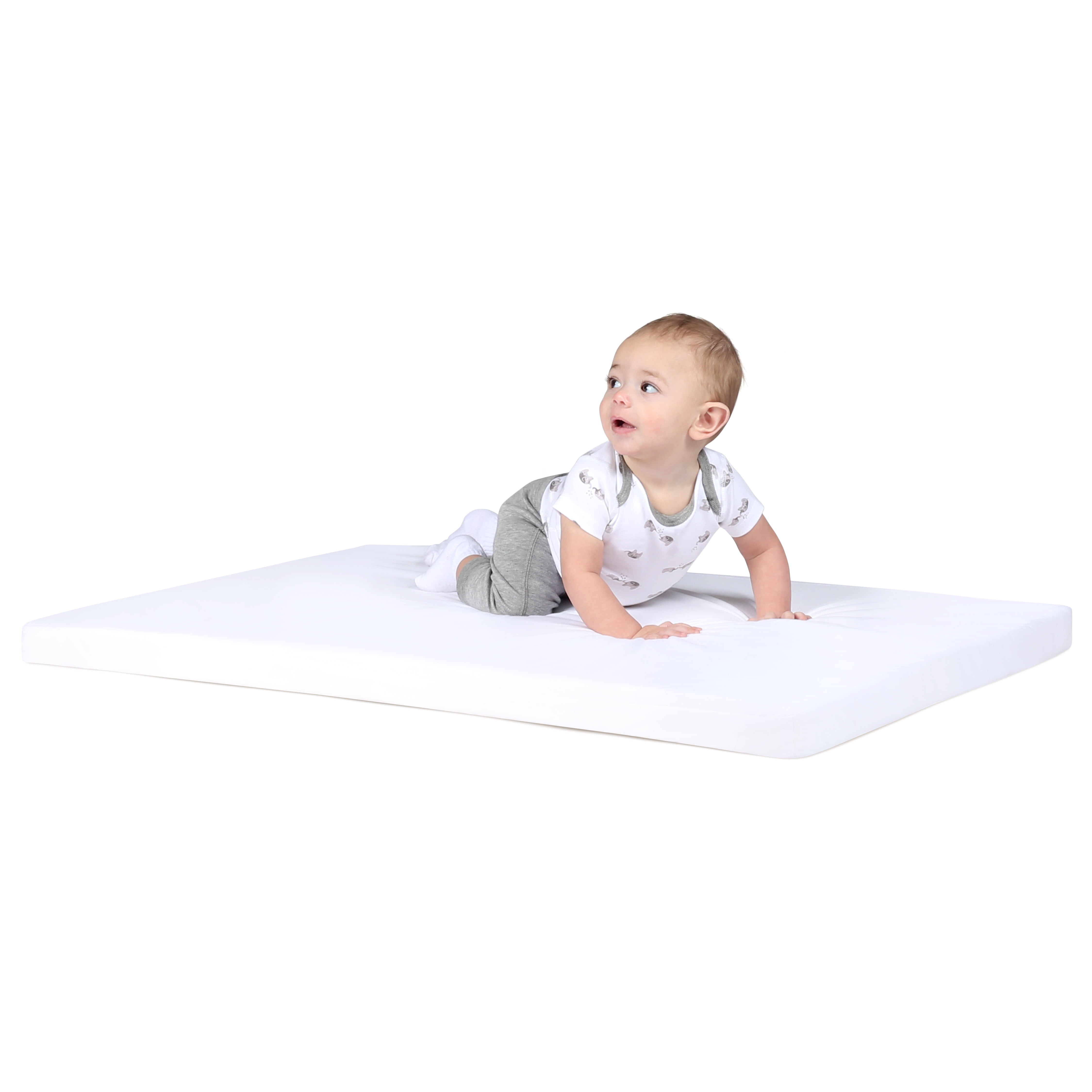 Milliard 2 Memory Foam Crib Mattress Topper Non Slip 65 Cotton Cover 52x27 Walmart