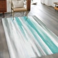 thumbnail image 3 of Teal Grey Ombre Area Rugs 4x6 for Living Room, Abstract Art Oil Painting Modern Non Slip Washable Rug Runner, Low Pile Indoor Floor Carpet Mat Bathroom Rugs for Bedroom, Kids Room, 3 of 9