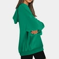 thumbnail image 3 of Cmfcve Women's Fashion Hoodies & Sweatshirts Casual Solid Color Long Sleeve Hooded Sweatshirt Crew neck Pullover Fall Workout Top Blouse with Pocket, 3 of 6