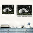 thumbnail image 6 of Acheng Black and White Golf Ball Sport Canvas Print Poster Wall Art Picture Canvas Painting for Gym Room Wall Decor Ready to Hang 16x12inch, 6 of 6
