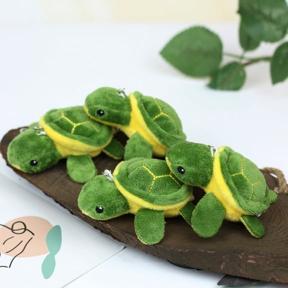 Fashion Little Turtle Soft Plush Doll Keychain Cute Cartoon Tortoise Bag Pendant Kids Toys Car Keyrings Men Women Anime Keyring