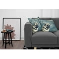 thumbnail image 3 of Ambesonne Funny Throw Pillow Cover 2 Pack, Don't Wanna Take a Shower Pug, 20", Blue Grey and Ivory, 3 of 5
