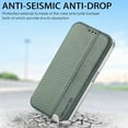 thumbnail image 5 of Dteck Case for Nothing Phone (1) with Card Slots, Slim PU Leather Folio Flip Stand Case Clear TPU Back Protective Cover, Green, 5 of 5