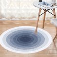 thumbnail image 5 of Btomtd Diameter 23.62' Cream Round Floor Mat Entryway Rug for Sofa Area Sound Buffer Doormat Under Coffee Table Bedroom Carpet Plush Rug, Blue, 5 of 6
