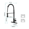 thumbnail image 3 of High Arc 360 Rotation Pull Out Sprayer Kitchen Faucet Matte Black Stainless Steel Single Hole, 3 of 7
