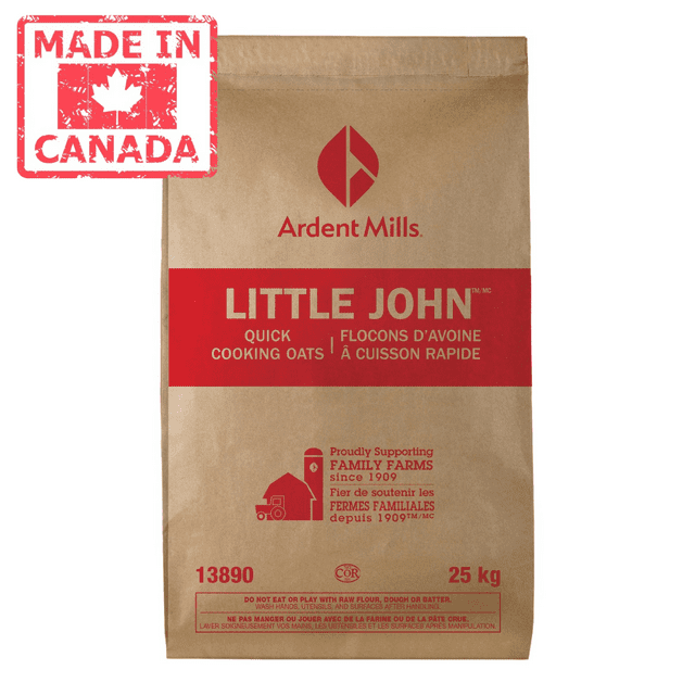Ardent Mills Flocons d'Avoine à Cuisson Rapide, Little John / 25 Kg/unité, 1 Unité/caisse