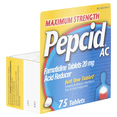thumbnail image 2 of Pepcid AC Maximum Strength Heartburn Relief Tablets, 20mg, 75 ct 1 ea (Pack of 2), 2 of 5