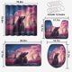 thumbnail image 2 of Juego de 4 cortinas de ducha con diseño de bosque de auroras boreales, diseño divertido de oso polar, cabaña nevada de invierno, cortina de baño para baño, tela impermeable, juego de decoración para, 2 of 4