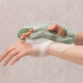 thumbnail image 6 of Innobaby Double Sided Silicone Massage Mitt Bath Scrubber Shower Brush & Scalp Massager/ Green, 6 of 8