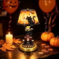 thumbnail image 5 of Xingjin Resin Halloween Pumpkin Bat Table Lamp, Warm Glow LED Night Light with Witch Hat and Skeleton, Retro Spooky Desktop Decor for Home Indoor Party, 5 of 5