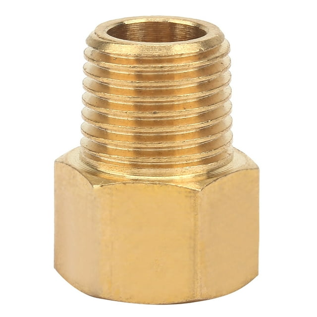 Adaptador de instalación de tuberías de latón: 1/4" BSPT macho a 1/4" NPT hembra