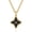 Black Onyx, variant on Gold Clover Necklace for Women Dainty 14K Gold Plated CZ Pendant Necklace Adjustable Chain Choker Charm Colorful Clover Pendant Lucky Necklaces for Women Jewelry