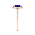 thumbnail image 3 of ANGARA Natural Oval 1.25 ct Tanzanite Halo Ring with Diamond Accents in 14K Rose Gold for Women (Size-8x6mm) | December Birthstone, Anniversary, Jewelry Gift for Women | Natural Tanzanite Ring, 3 of 9