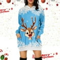 thumbnail image 2 of Womens Christmas Dress Christmas Party Dresses 2024 Women's Christmas Christmas Print Hoodie Dress, 2 of 4