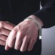 thumbnail image 3 of Pulsera para Hombre Pulsera De Doble Fila De Acero Inoxidable Pulsera Magnética Pulsera De Acero De Titanio De Moda Plateada, Accesorios De Hip Hop Apto para Alérgicos, Adecuado para Regalo De Pareja Sincero Electrónica, 3 of 5