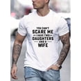 thumbnail image 1 of Funny Letter Print Men's T-Shirt - Casual Short Sleeve, Crew Neck, Cotton Blend, Non-Stretch Fabric - Perfect for All Seasons, European And American Style, Casual Sporty Tee, Summer Gifts, 1 of 7