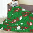 thumbnail image 6 of Pofeuu Cute Santa And Ho Ho Ho Print Ultra-Soft Micro Fleece Blanket,for Bed Or Sofa,All Season Throw Blankets Flannel Blanket-60"x50", 6 of 7