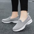 thumbnail image 2 of kamemir Walking Shoes for Women Women's Walking Sock Shoes Elastic Knit Lightweight Slip on Breathable Yoga Sneakers(X-Gray,7.5), 2 of 6