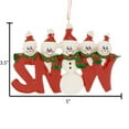 thumbnail image 6 of Personalized Snowman Family of 5 Christmas Tree Ornament 2024 - Lettered Snow Christmas Ornaments, 6 of 10