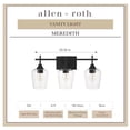 thumbnail image 3 of allen + roth Meredith 22.26-in 3-Light Black Led, Modern/Contemporary Vanity Light, 3 of 6