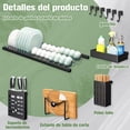 thumbnail image 4 of Armario abatibles,Escurridor de Trastes de 2 Niveles,Estante Escurridor de Platos Grande sobre Fregadero,Organizadores de Cocina Multifuncionales y Estante de Almacenamiento (Negro 85cm), 4 of 7