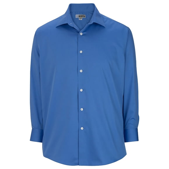 EDWARDS MEN'S OXFORD WRINKLE-FREE POINT COLLAR DRESS SHIRT