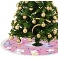 thumbnail image 3 of Christmas Tree Skirt Xmas Tree Skirts 30 in Colorful Unicorns Christmas Tree Mat for Christmas Holiday Party Ornaments, 3 of 5