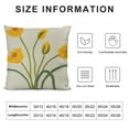 thumbnail image 5 of Qinduosi Throw Pillow Covers of Valentine's Day Decor Yellow Tulip Pillow Cover for Couch Canvas Cushion Cover Square Farmhouse Floral Pillow Case White, 5 of 5