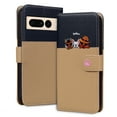 thumbnail image 3 of Cute Cartoon Wallet Phone Case for Google Pixel 7 Pro with Card Holder Soft PU Leather Kickstand Cover for Men and Women Magnetic Shockproof Protective with Lanyard for Google Pixel 7 Pro, Khaki, 3 of 9