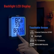 TempPro TP65W Indoor Outdoor Thermometer Digital Wireless Hygrometer Temperature Humidity Monitor with Touchscreen and Backlight (Formerly ThermoPro)