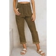 thumbnail image 2 of Corduroy Pants, Side Pockets Straight Leg Trousers Breathable Comfortable  For Woman For Holiday Brown S, 2 of 5