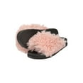 thumbnail image 4 of New Women Cape Robbin Moira-34 Shearling Open Toe Footbed Slip On Sandal, 4 of 5