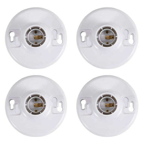 4 Pcs 660w 250v Medium Base E26 Lampholder Keyless Top Lamp Holder