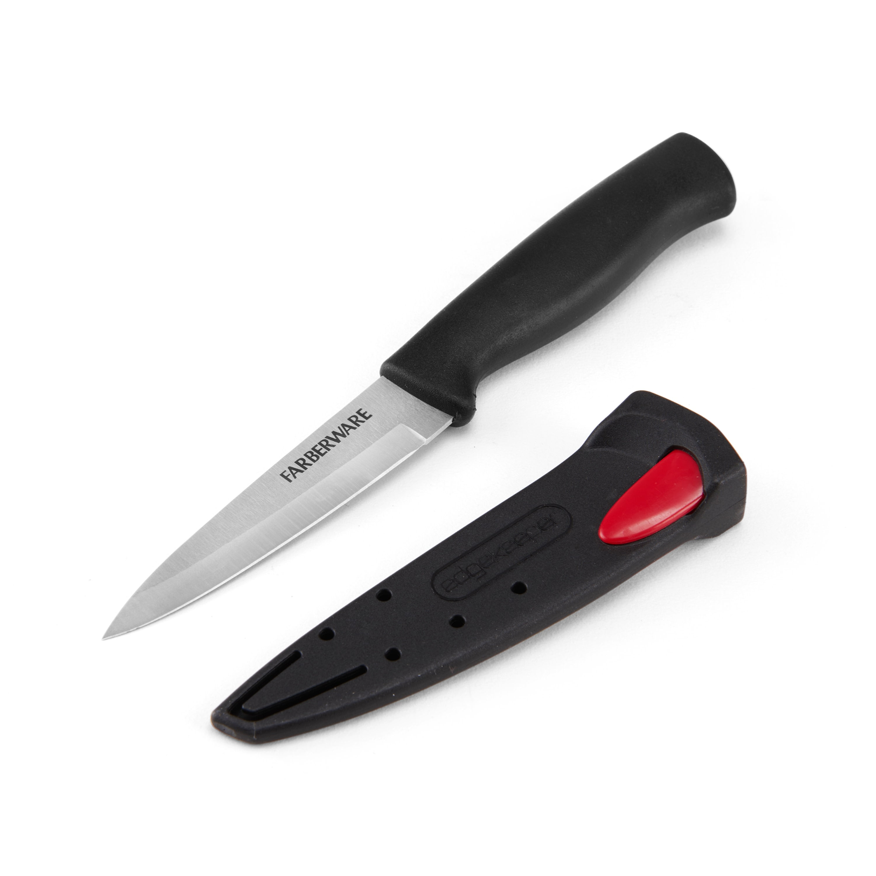 Farberware Edgekeeper 3 Stage Tabletop Kitchen Knife and Shear Sharpener,  7.5-Inch, Black