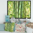 thumbnail image 2 of Designart 'Bright and Green Bamboo Stems' Transitional Framed Canvas Wall Art Print, 2 of 5