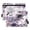 Light Purple and Black Floral, variant on 2 Pack Flip Folders with Clear PVC Window Binder Pouches 3-Ring Binder Organizer for Office & Home Green and Orange Small Flowers