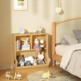 thumbnail image 4 of CRXX Baby Toddler Bookshelf and Storage Organizer, Kids Cabinet and Bookcase, Wooden 3 Cubby Children Book Shelf for Playroom, Bedroom, Nursery, School 23.62'' H-2 Tier-Small-Natural, 4 of 7