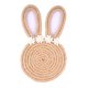 thumbnail image 1 of Posavasos de conejito hechos a mano, práctico protector de mesa con envoltura de cuerda de yute, base de madera natural, bonita decoración de granja de Pascua, regalo listo, fácil de limpiar, 1 of 8